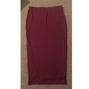 Fashion Nova midi skirt - Burgendy
